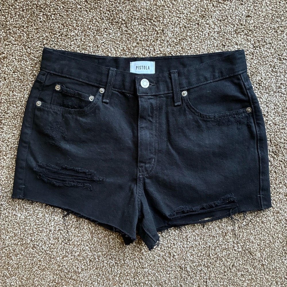 Pistola Midnight Black Jean Shorts NWOT